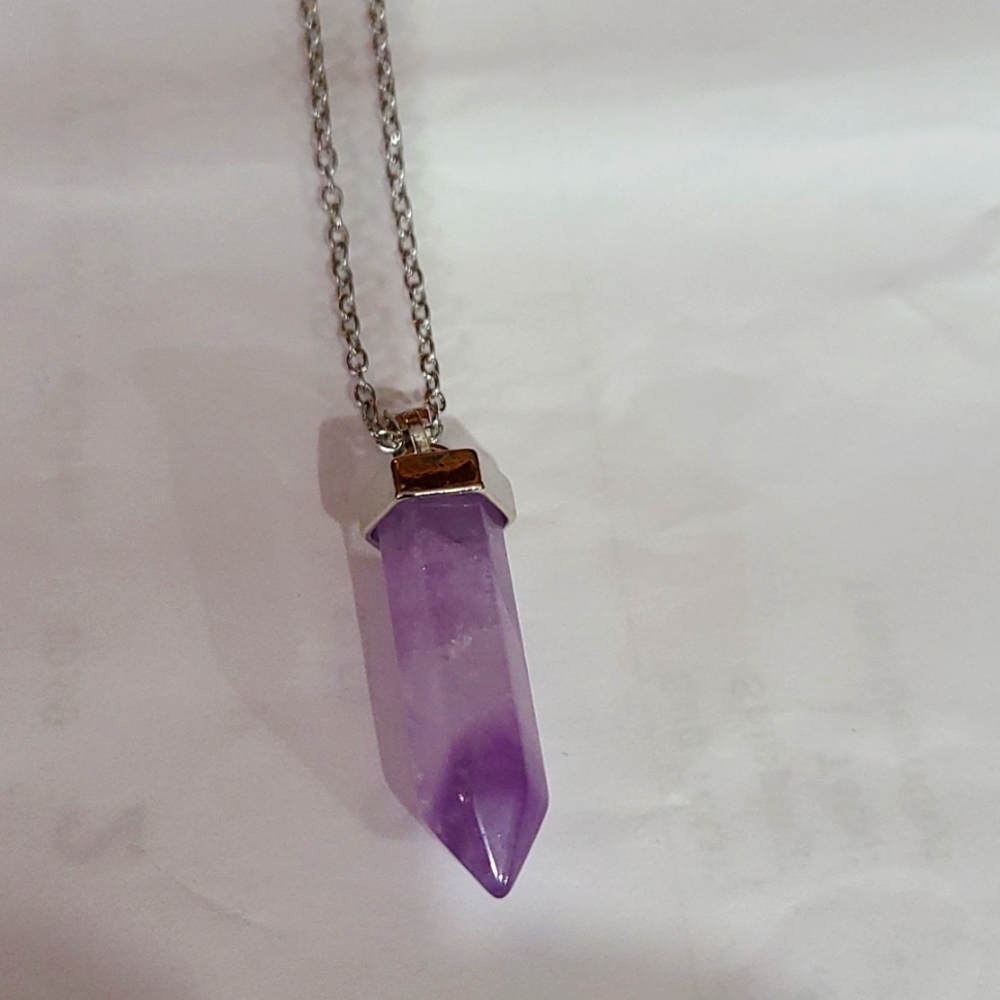 Amethyst crystal necklace